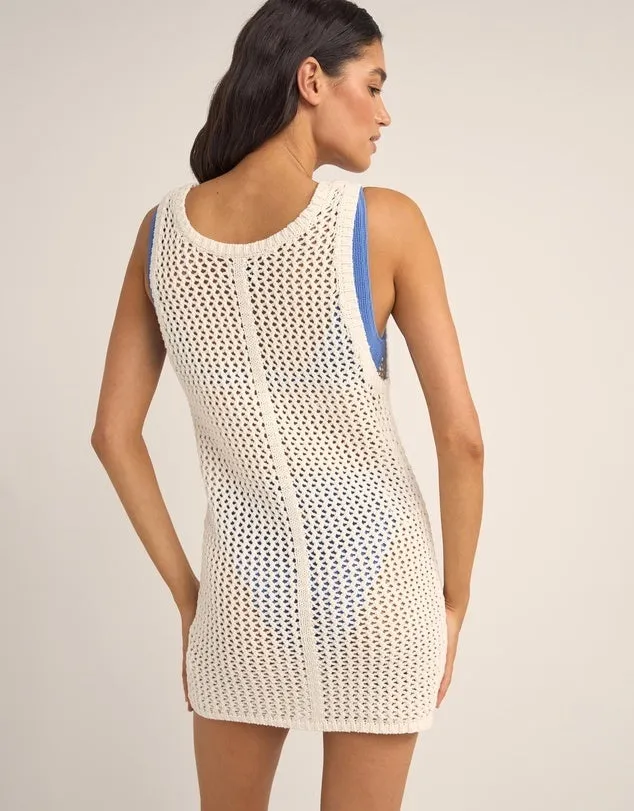 Rhythm Seashell Knit Tank Dress - WHITE sold by Sun Diego Boardshops product image thumbnail 2