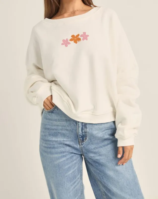 Rhythm Bora Bora Slouch Fleece - VINTAGE WHITE sold by Sun Diego Boardshops