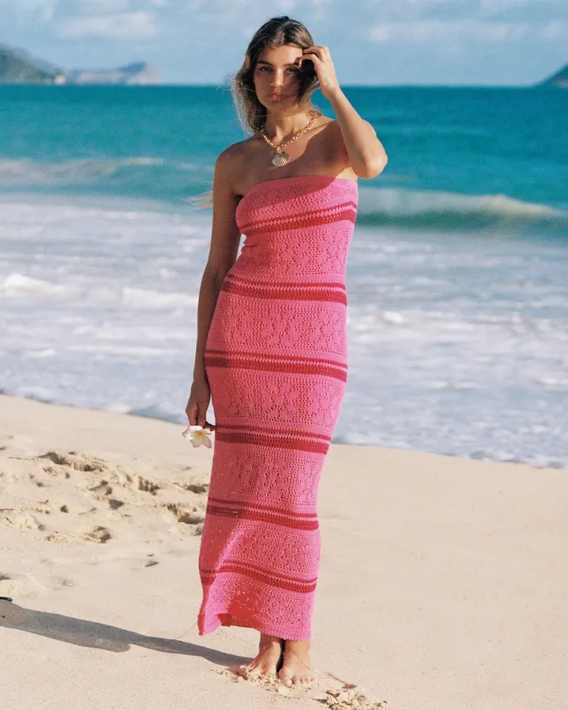L Space Rosalia Dress - CALI BLOOMS STRIPE sold by Sun Diego Boardshops