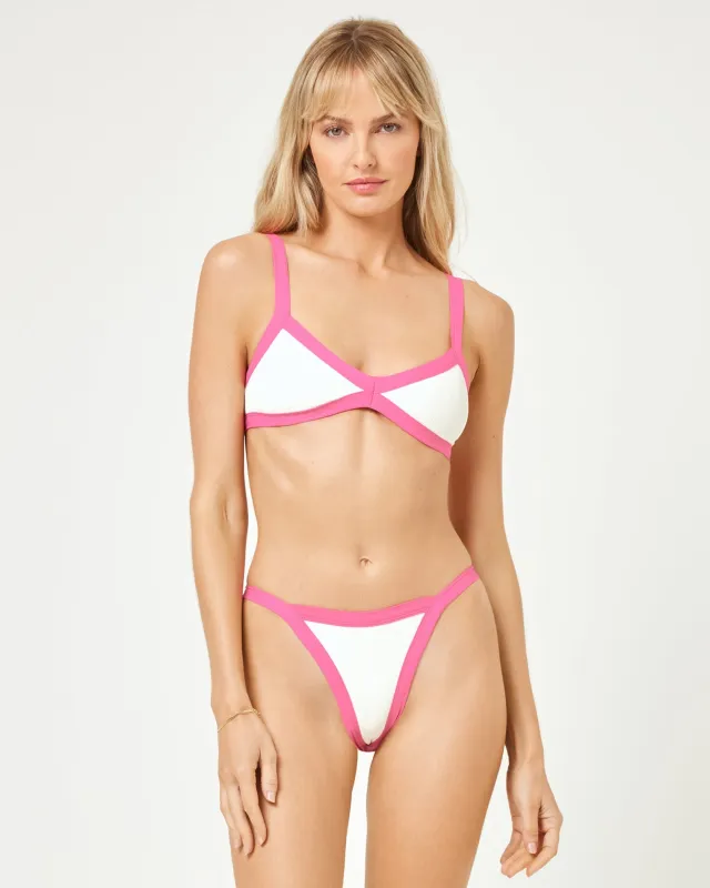 L Space Mackenzie Bikini Bottom - BUBBLEGUM PINK/CREAM sold by Sun Diego Boardshops