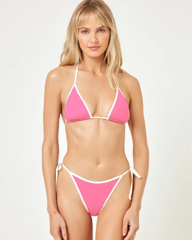 L Space Levy Bikini Bottom - BUBBLEGUM PINK/CREAM sold by Sun Diego Boardshops