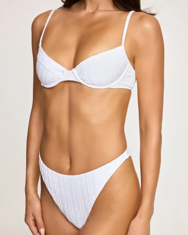 L Space Missy Bikini Top - WHITE made by l*space