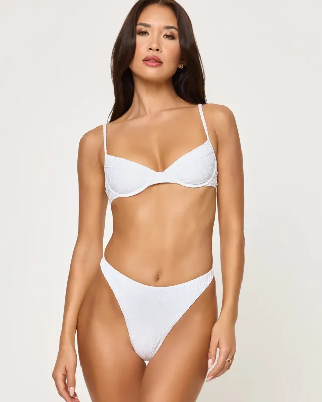 L Space Leilani Bikini Bottom - WHITE sold by Sun Diego Boardshops