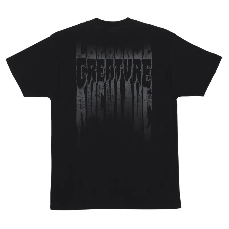 Creature Tattered Men's T-Shirt - BLACK sold by Sun Diego Boardshops