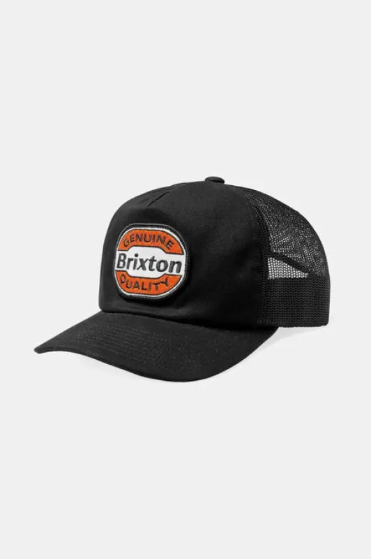 Brixton Keaton Netplus Trucker Hat - BLACK sold by Sun Diego Boardshops