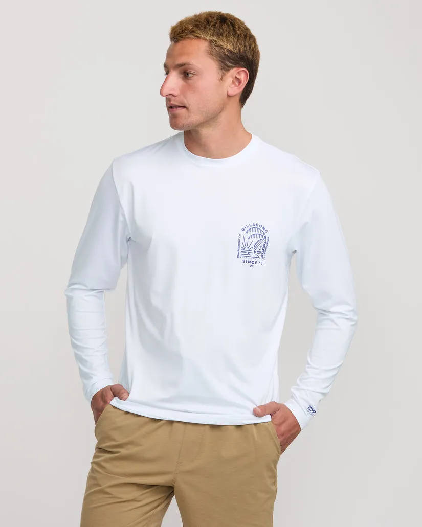 Billabong Last Night Loose Fit Long Sleeve Rashguard Surf Tee - WHITE sold by Sun Diego Boardshops product image thumbnail 2