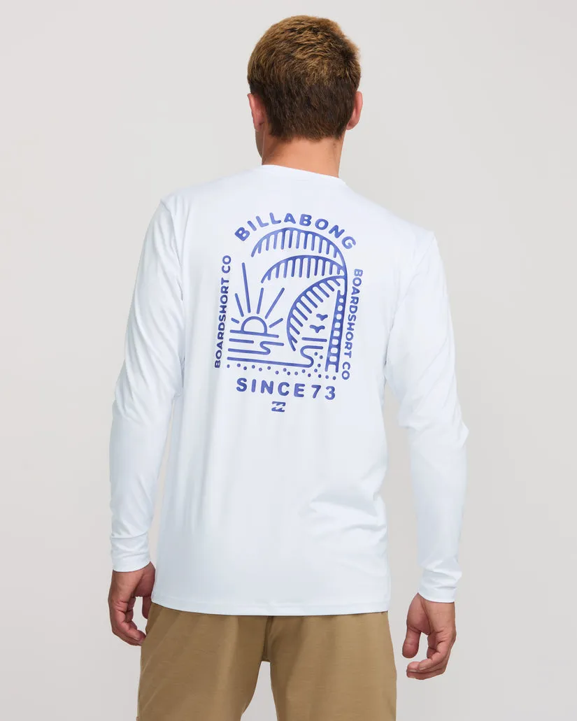 Billabong Last Night Loose Fit Long Sleeve Rashguard Surf Tee - WHITE sold by Sun Diego Boardshops