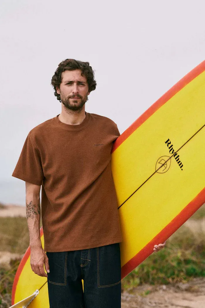 Rhythm Vickers Vintage Terry Ss T-Shirt - BROWN sold by Sun Diego Boardshops