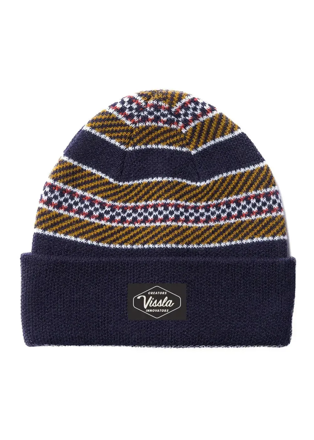 Vissla Creators Jacquard Beanie - DARK NAVAL sold by Sun Diego Boardshops