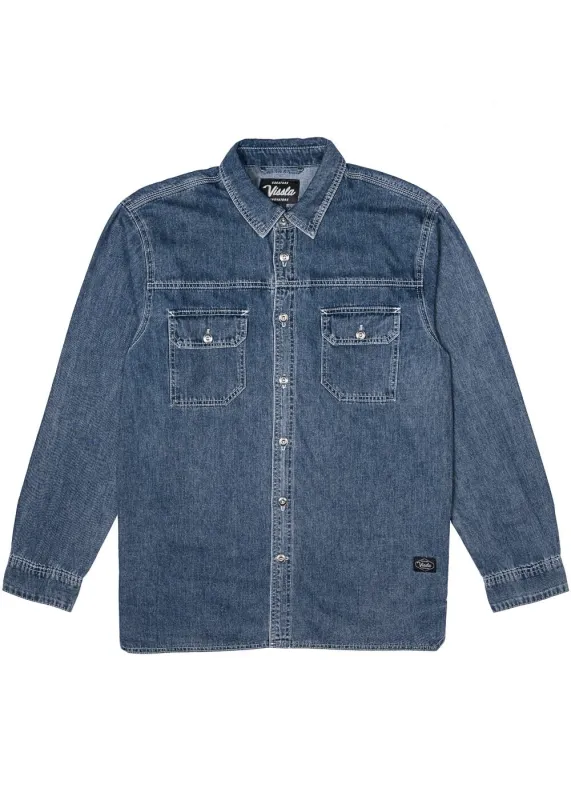 Vissla Creators Denim Ls Workshirt - DARK DENIM sold by Sun Diego Boardshops