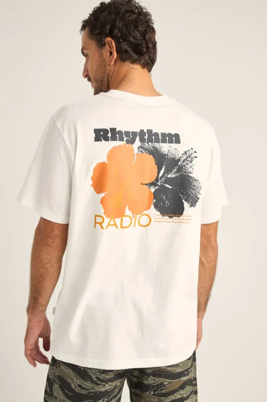 Rhythm Tropic Radio Vintage Ss T-Shirt - WHITE sold by Sun Diego Boardshops