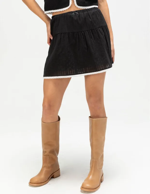 Rhythm Nori Mini Skirt - BLACK sold by Sun Diego Boardshops