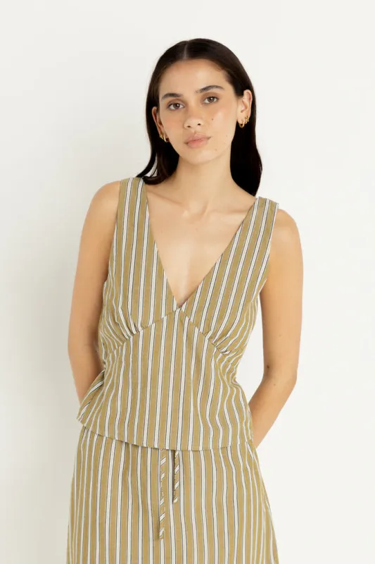 Rhythm Lucia Top - OLIVE sold by Sun Diego Boardshops