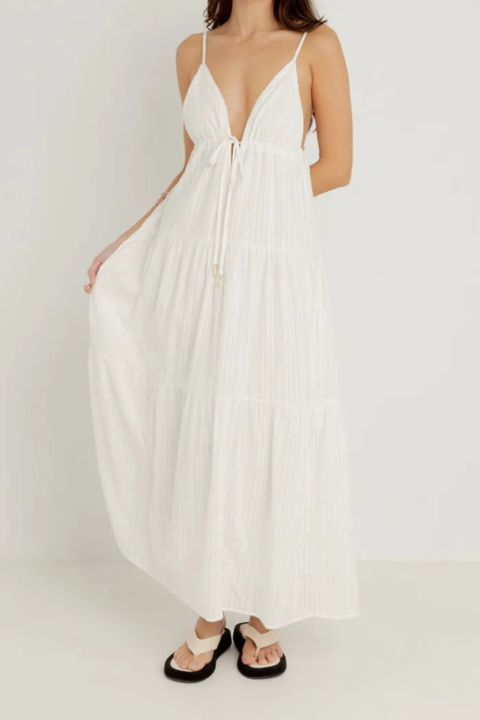 Rhythm Jaci Maxi Dress - WHITE sold by Sun Diego Boardshops product image thumbnail 2