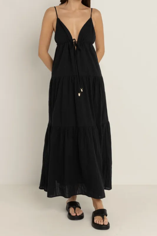Rhythm Jaci Maxi Dress - BLACK sold by Sun Diego Boardshops