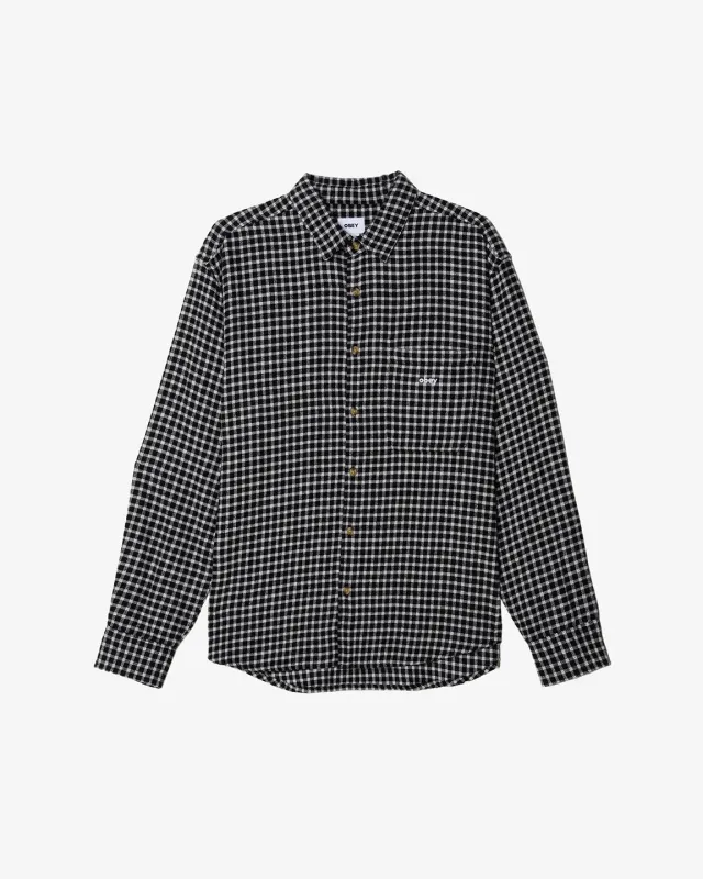 Obey BIGWIG BARRY SHIRT - BLACK MULTI sold by Sun Diego Boardshops