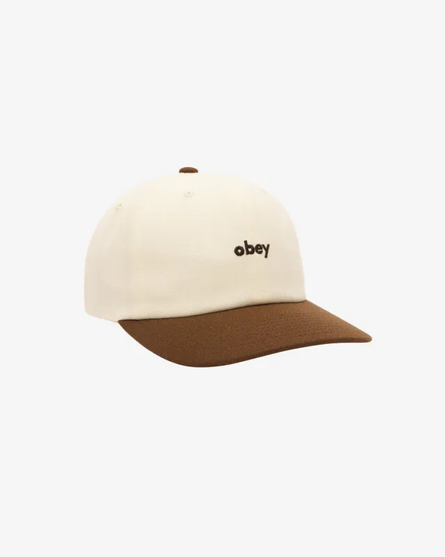 Obey 2-TONE 6 PANEL SNAPBACK - UNBLEACHED MULTI sold by Sun Diego Boardshops