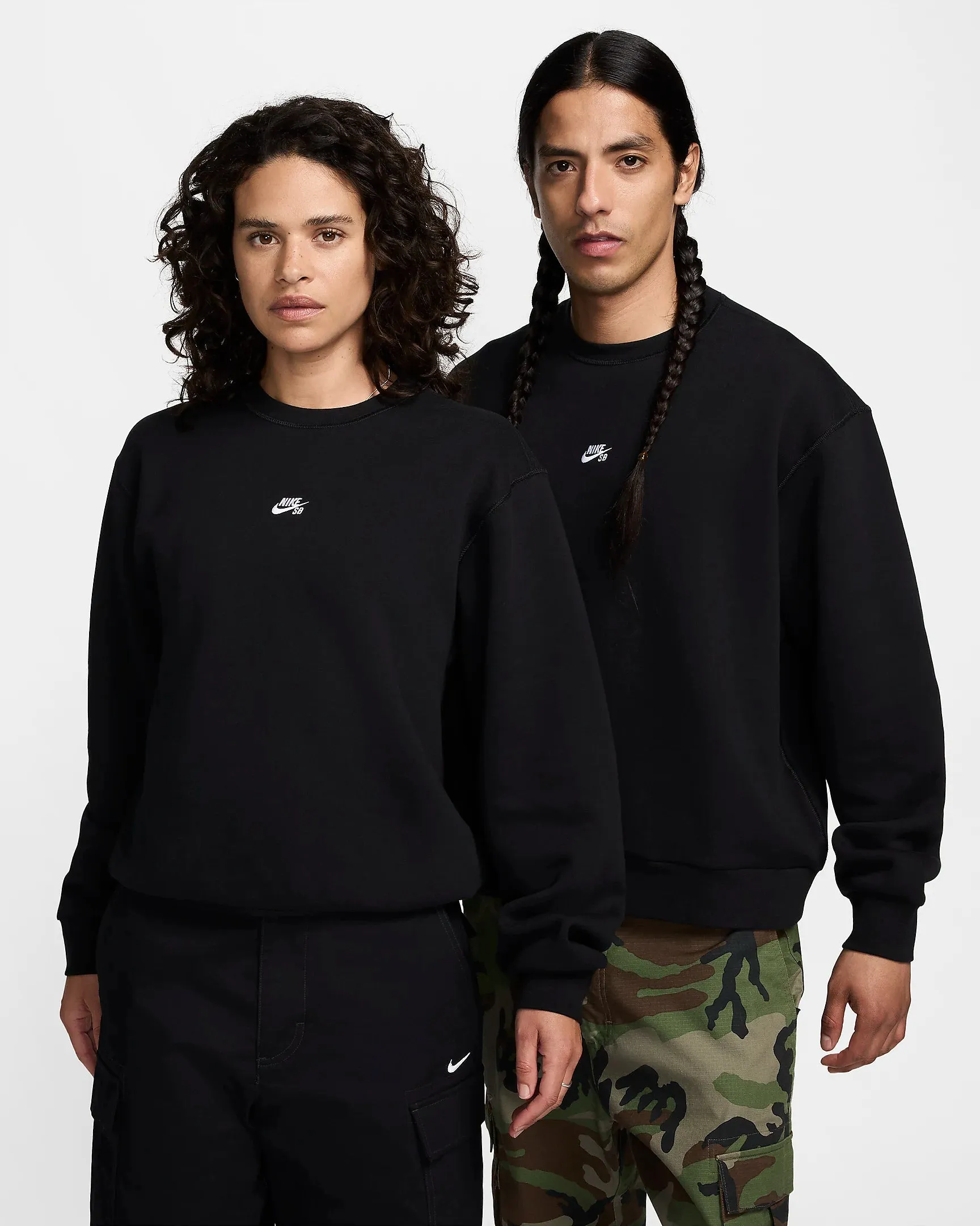 Nike Fleece Skate Crew - BLACK/WHITE sold by Sun Diego Boardshops