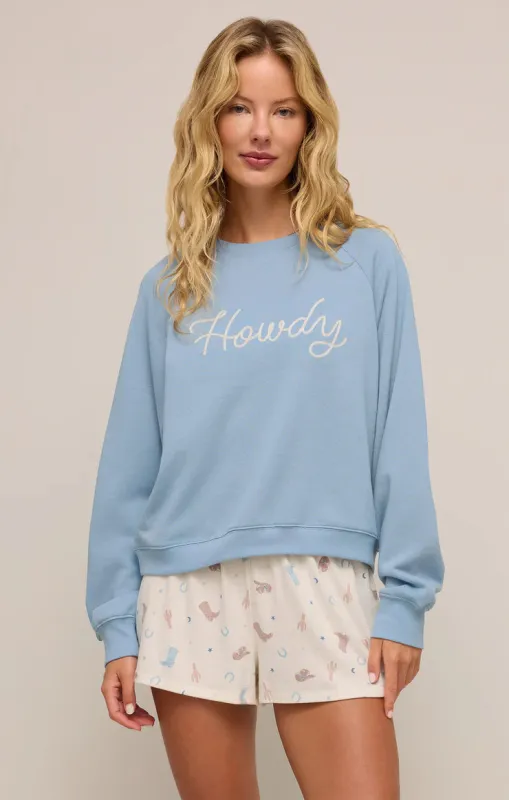 Z-Supply Howdy Sweatshirt - COASTAL BLUE sold by Sun Diego Boardshops