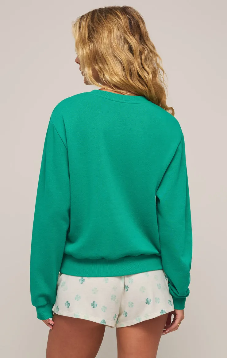 Z-Supply Lucky Sweatshirt - LUCKY GREEN sold by Sun Diego Boardshops product image thumbnail 2