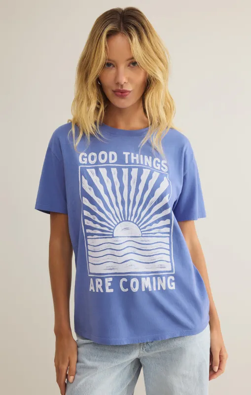 Z-Supply Good Things Boyfriend Tee - SKY BLUE sold by Sun Diego Boardshops