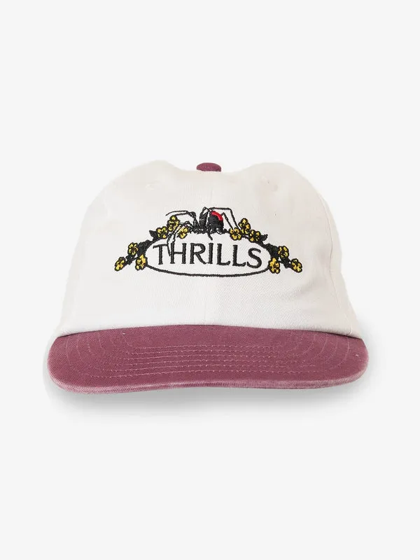 THRILLS Deadly Garden 6 Panel Cap - HERITAGE WHITE/HAWTHORN ROSE sold by Sun Diego Boardshops