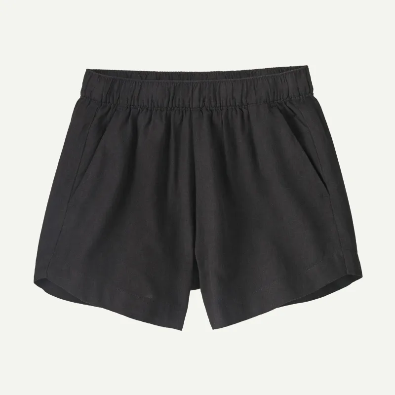 Patagonia Women's 3½" Garden Island Shorts - BLACK sold by Sun Diego Boardshops