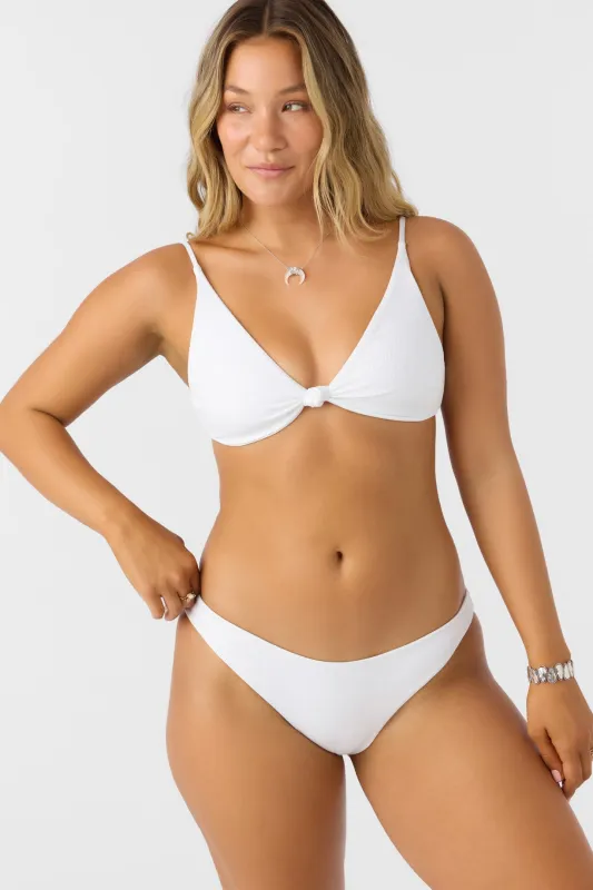 O'Neill SALTWATER SOLIDS RIB PISMO BRALETTE TOP - WHITE sold by Sun Diego Boardshops