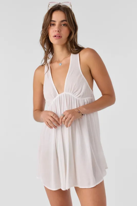 O'Neill SALTWATER SOLIDS SARAH DRESS - VANILLA sold by Sun Diego Boardshops