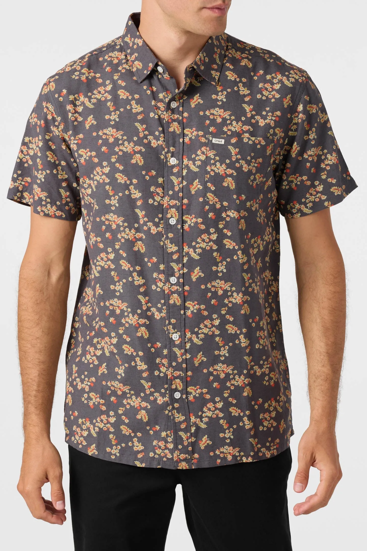 O'Neill OG ECO PRINT STANDARD SHIRT - GRAPHITE sold by Sun Diego Boardshops