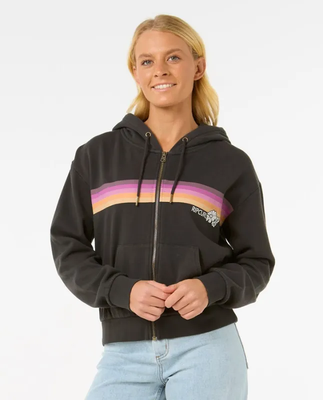 Rip Curl Surfarama Zip Through - WASHED BLACK sold by Sun Diego Boardshops