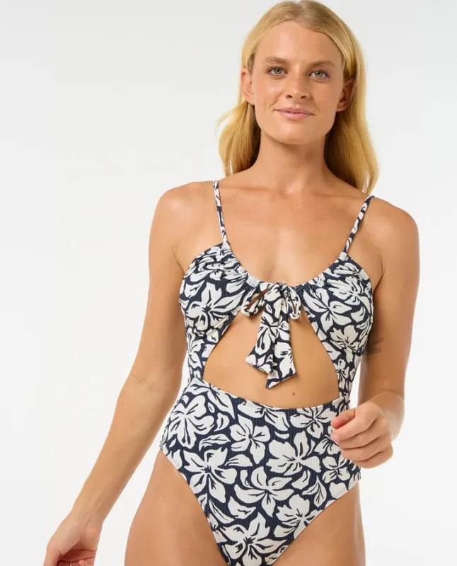 Rip Curl Las Flores Cheeky One Piece - NAVY sold by Sun Diego Boardshops