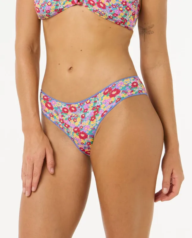Rip Curl Las Flores Cheeky Coverage Hipster Bikini Bottom - MULTICO sold by Sun Diego Boardshops