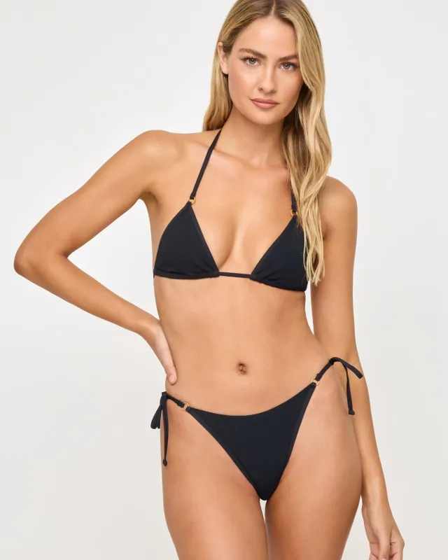 L Space Banning Bikini Bottom - BLACK made by l*space