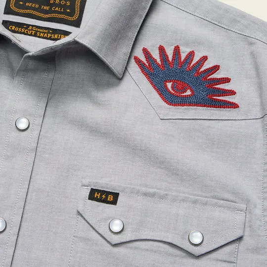 HOWLER BROS Crosscut Deluxe Shortsleeve Shirt - LIGHT GREY sold by Sun Diego Boardshops product image thumbnail 3