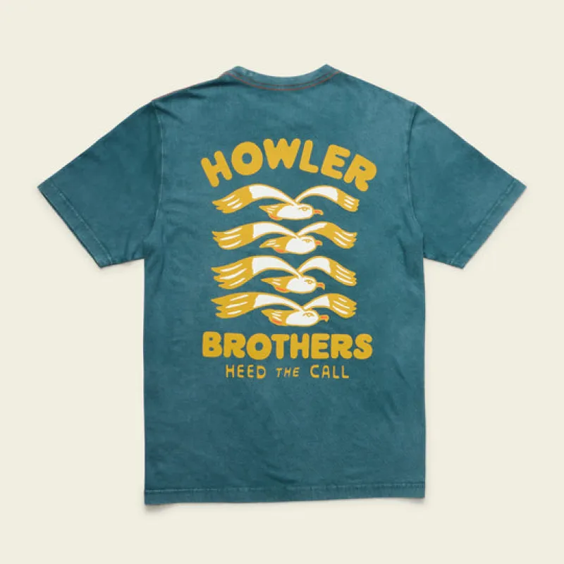 HOWLER BROS Flocka Seagulls Cotton T-Shirt - STORM sold by Sun Diego Boardshops