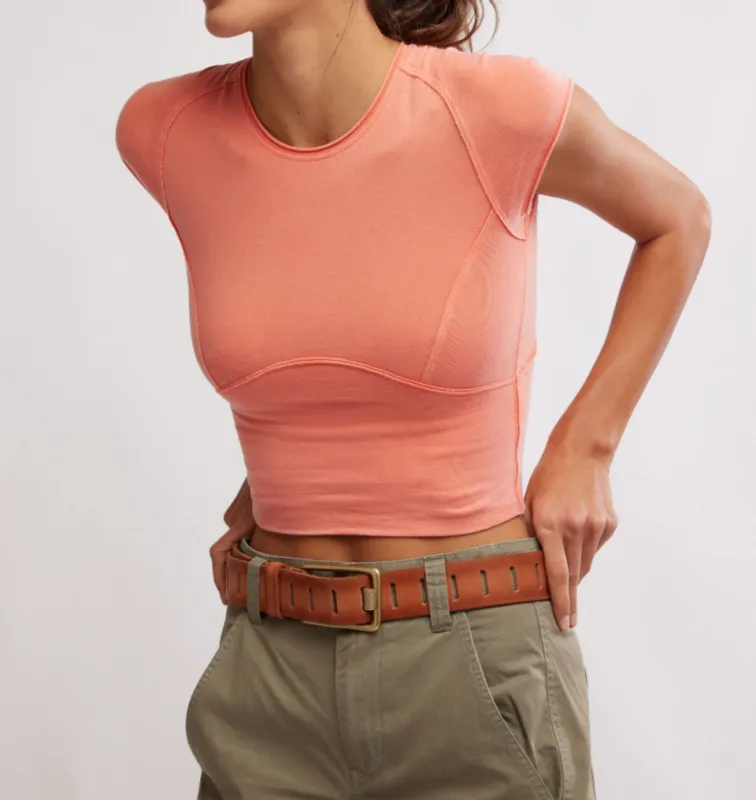 Free People We The Free Protagonist Tee - THRIVING CORAL sold by Sun Diego Boardshops