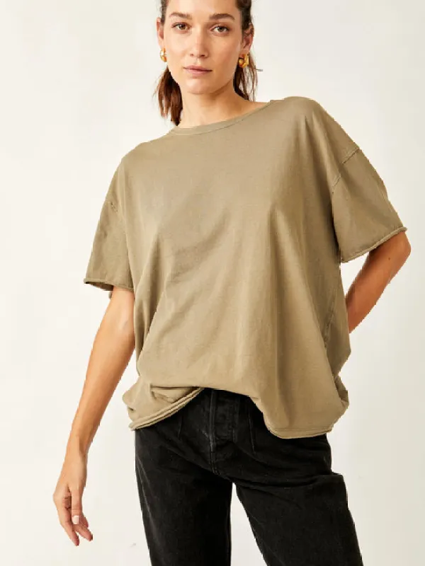 Free People We The Free Nina Tee - OLIVE STONE sold by Sun Diego Boardshops