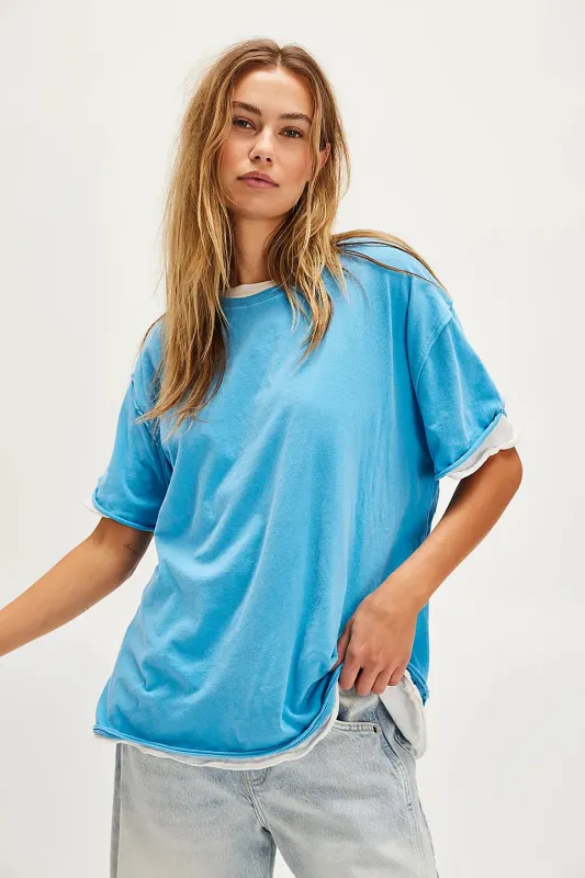 Free People We The Free Nina Tee - MALIBLUE sold by Sun Diego Boardshops