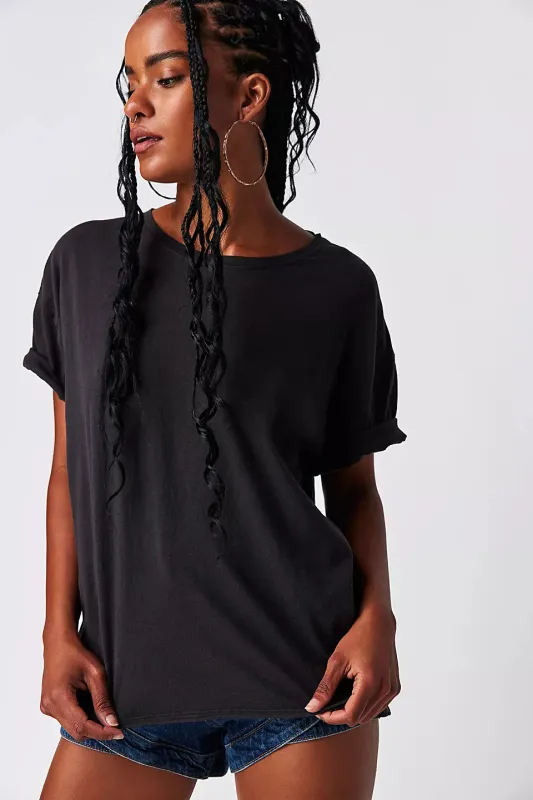 Free People We The Free Nina Tee - BLACK sold by Sun Diego Boardshops