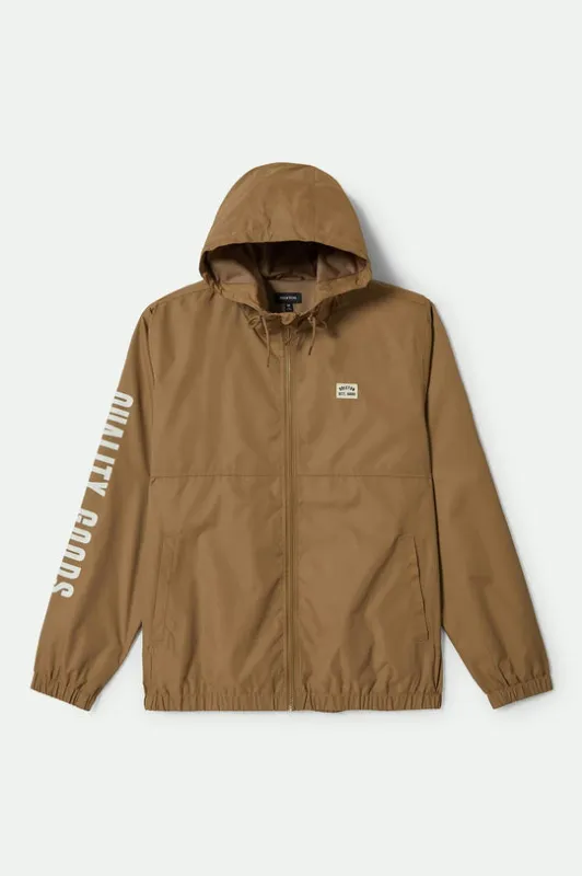 Brixton Claxton Woodburn Lightweight Jacket - KHAKI sold by Sun Diego Boardshops