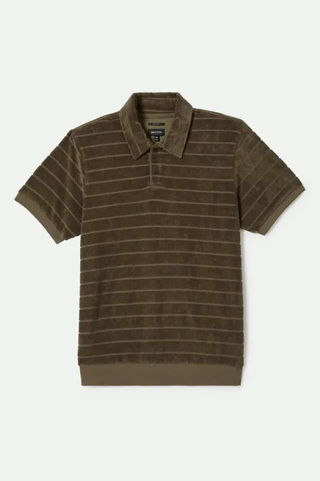 Brixton Weekend Terry Cloth S/S Polo - IVY GREEN sold by Sun Diego Boardshops