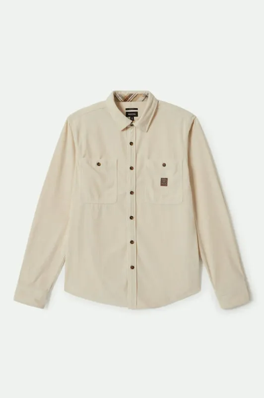 Brixton The Field Corduroy L/S Overshirt - WHITE CAP sold by Sun Diego Boardshops