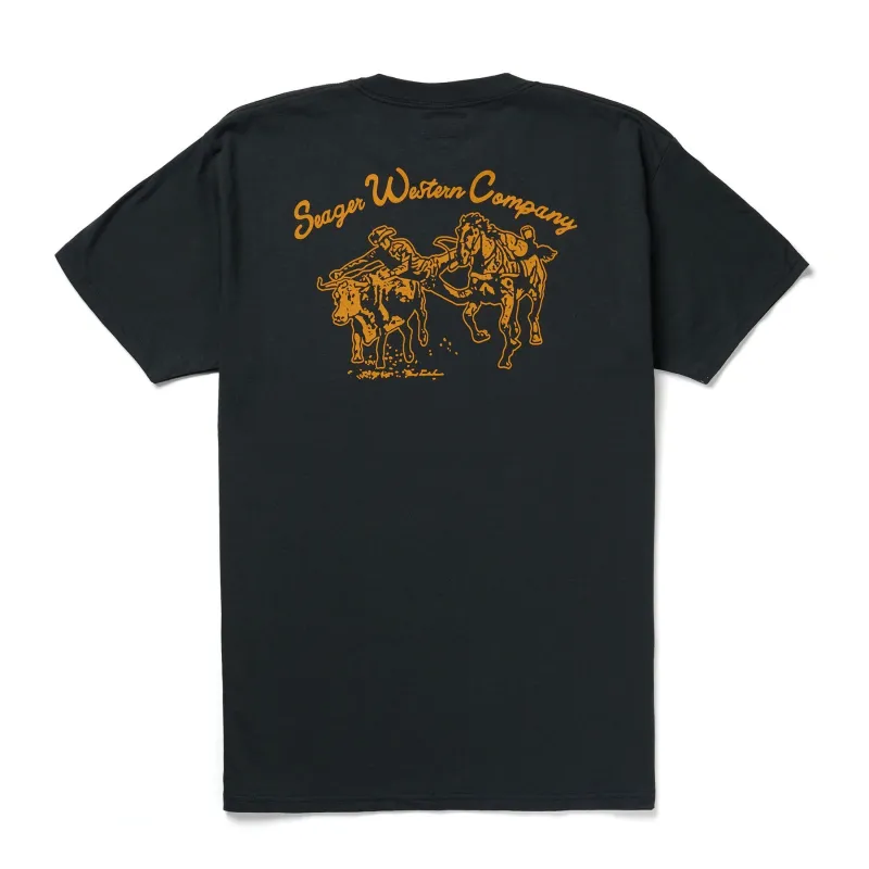 Seager Los Rios Tee - VINTAGE BLACK sold by Sun Diego Boardshops