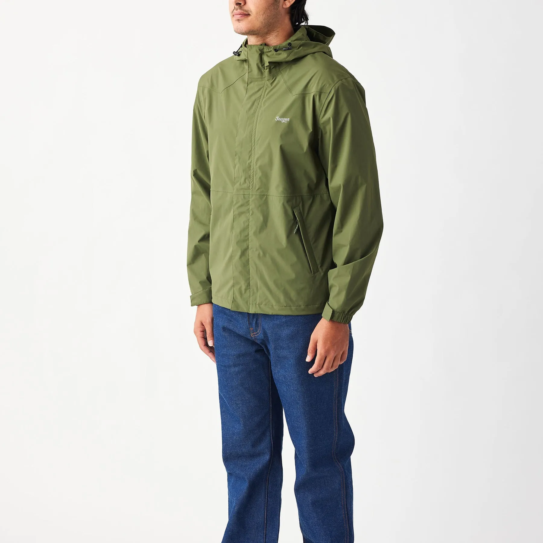 Seager Thundercloud Rain Jacket - OLIVE sold by Sun Diego Boardshops product image thumbnail 2