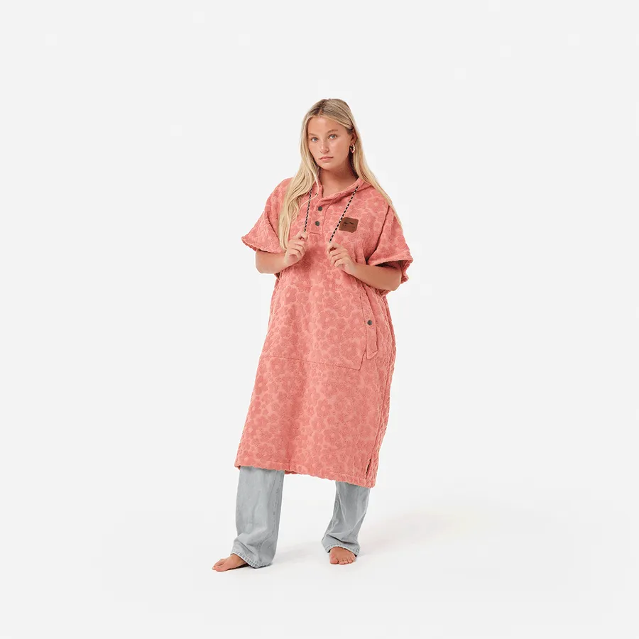 SLOWTIDE Ginny Extra-Warm Poncho - GUAVA sold by Sun Diego Boardshops