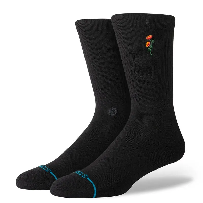 Stance Butter Blend Twiggy Crew Medium Cushion Socks - BLACK sold by Sun Diego Boardshops