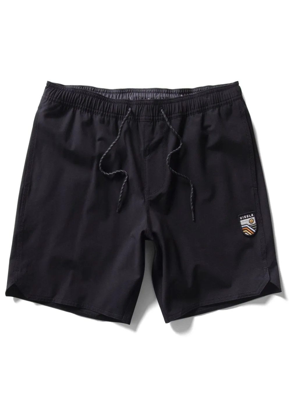 Vissla Solid Sets 17.5" Ecolastic - BLACK sold by Sun Diego Boardshops