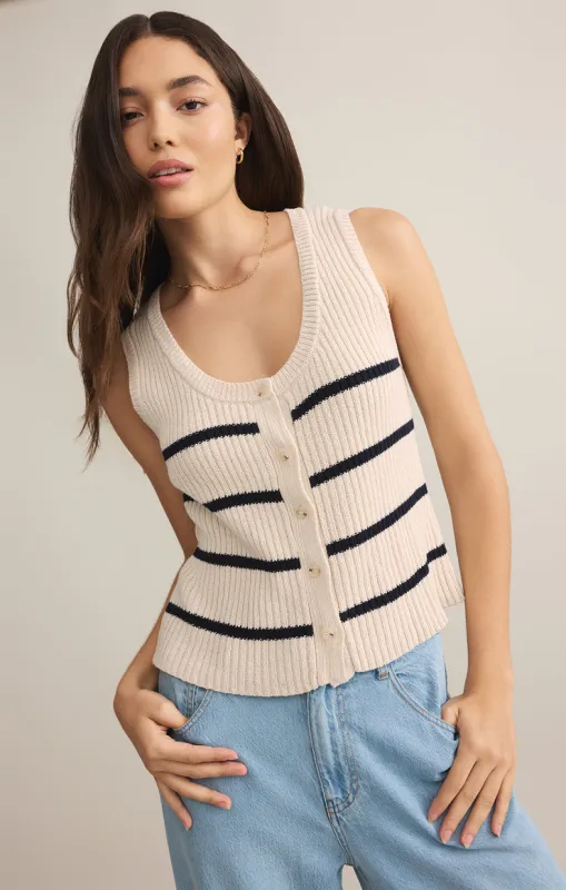 Z-Supply Sycamore Stripe Sweater Vest - SEA SALT sold by Sun Diego Boardshops