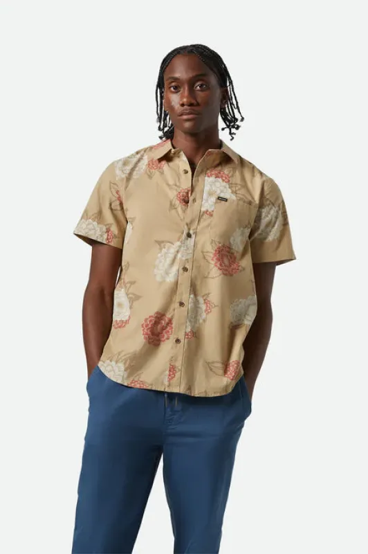 Brixton Charter Print S/S Shirt - CREAM sold by Sun Diego Boardshops